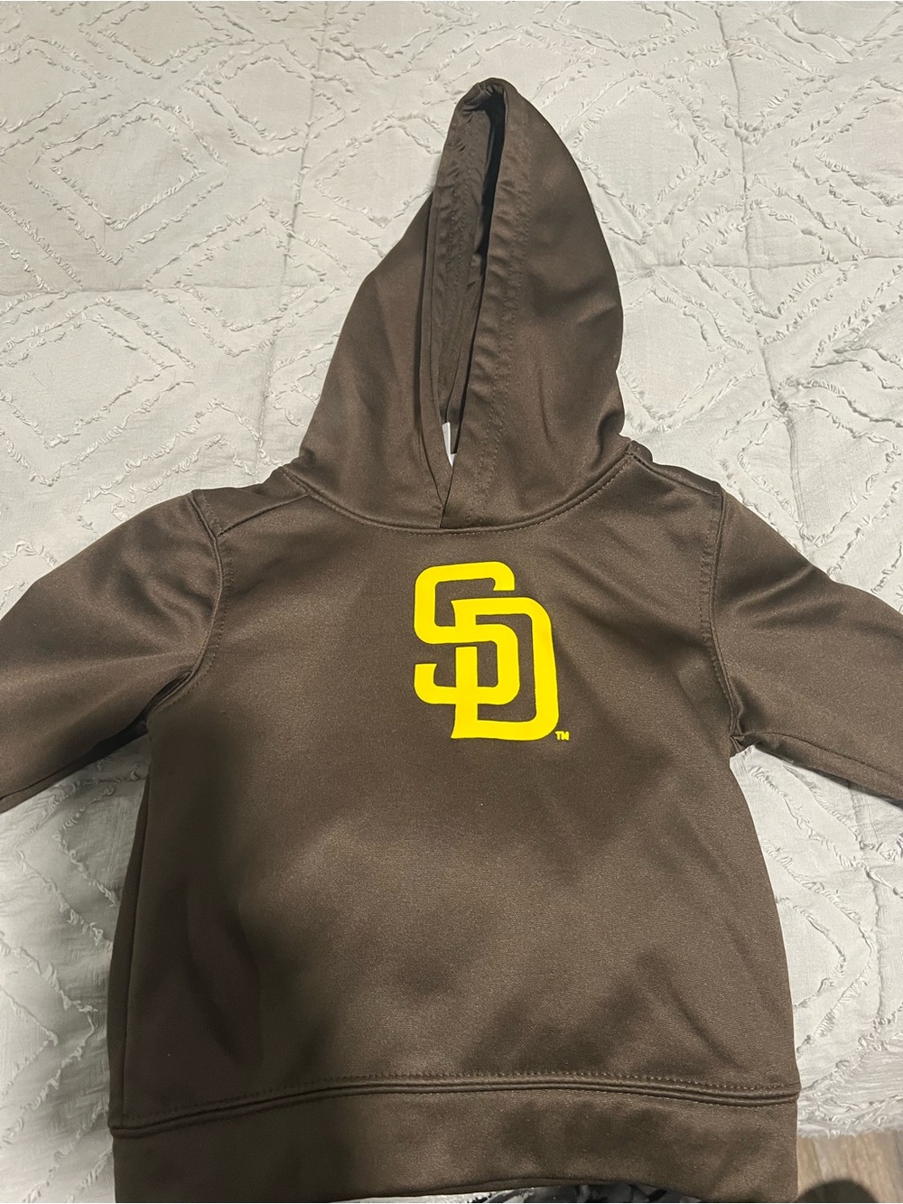 Genuine Merchandise Brown Kids Hoodie with Yellow SD Logo